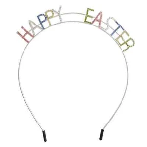 Kids Girls Easter Metal Headband Colorful Multi Color Rhinestones Stones New - Picture 1 of 2