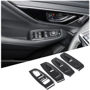 ABS Carbon Car Power Window Lift Frame Cover Trim For Subaru Outback 2021-2023 - Picture 1 of 12