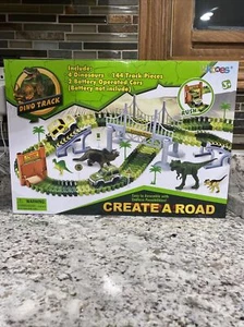 KKONES Dinosaur Toys-Create Road Dino Track Road Race-Flexible Track - Picture 1 of 6