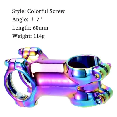 Rainbow 31.8mm MTB Bicycle Stem 7/ 17 Degree Mountain Bike Stem 60/70/80/90mm - Image 1 of 4