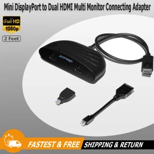 Cirago NuView X2 Mini DisplayPort to Dual HDMI Multi Monitor Connecting Adapter - Picture 1 of 8