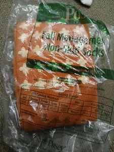 Nuevos calcetines antideslizantes Posey Fall Management 62390 talla mediana naranja 2 pares nuevos - Imagen 1 de 2
