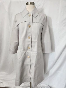 Vintage 1960s 1970s Mod Gogo Short Trench Leisure Disco Jacket Khaki Safari S - Picture 1 of 19