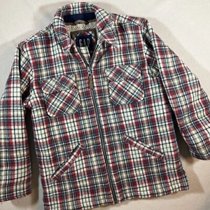 Vintage Gap Jacket Youth Large Wool Plaid Sherpa Lined Outdoor Thick - Picture 1 of 8