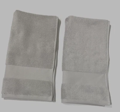 JUEGO DE 2 Nuevas Toallas de Mano Ralph Lauren LRL Westcott Calidad Capa Gris 16 pulgadas X 30 pulgadas Foto 1 de 3