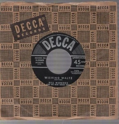 Bill Monroe & Blue Grass Boys – I Hope You Have Learned / Wishing Waltz  7" 45 - Image 1 of 4