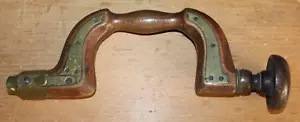 Soporte de madera enchapado en latón Bloomer & Phillips Sheffield - Herramienta de mano antigua - Imagen 1 de 3