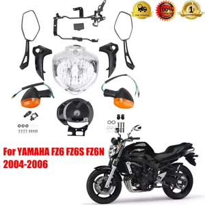 Headlight Set Head Light Assembly For YAMAHA FZ6 FZ6S FZ6N 2004-2006 complete - Picture 1 of 16