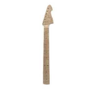 Nuevo Cuello de Guitarra Tiger Flame Maple 21 Trastes 25.5 pulgadas Taco Capa Perla Incrustación de Punto Hágalo Usted Mismo - Imagen 1 de 6