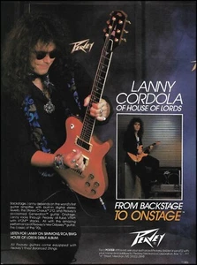 House of Lords Lanny Cordola 1989 Peavey Odyssey guitar advertisement ad print - Picture 1 of 3