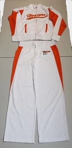 New AUTHENTIC HOOTERS Jumpsuit Track Warm Up Suit ▪ White/Orange ▪ XS ▪ X-Small - Picture 1 of 12