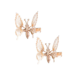 Fashion Hair Clips Girl's Hair Moving Butterfly Hollow Butterfly Pins 2PCs/set