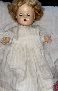 Antike Komposition Baby Puppe 17 Zoll leicht grasend antik Perücke Kleid Nacht Slip gc - Bild 1 von 17