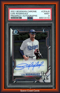 Luis Rodriguez 2021 Bowman Chrome #CPALR Auto PSA 9 Los Angeles Dodgers