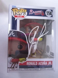 Ronald Acuña Jr. Funko autografiado firmado de los Bravos con certificado de autenticidad (patrimonio) - Imagen 1 de 3