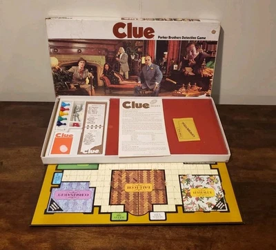 Vintage 1972 Parker Brothers Clue Detective Board Game 100% Complete  - Image 1 of 4