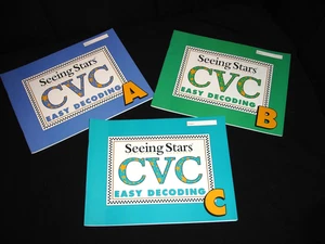 Seeing Stars CVC Easy Decoding Workbooks Set A-B-C - Picture 1 of 20