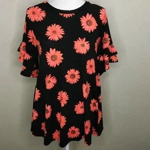 Top túnica estampado floral brillante con mangas con volantes - S - Nuevo sin etiquetas - Imagen 1 de 6