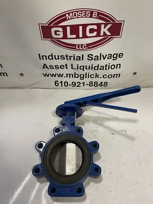 Keystone AR2 4” 8 Lug CI Wafer Butterfly Valve with A109 Steel Disc 75/175PSI - Image 1 of 4