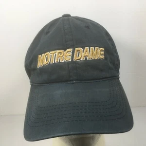 Cappello Dame Notre Gioco Irish Fighting Snap Back Vintage anni 90 Uni Ncaa Navy Spell Out - Foto 1 di 4