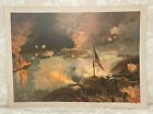 Antique Battle of Port Hudson Litho by J O Davidson American Civil War 