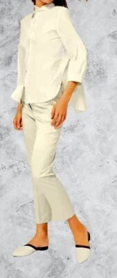 Pantalon Cop Copine Gris Perle Léger Effet Satiné  T.36  - Photo 1/4