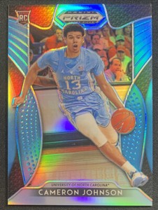 Cameron Johnson 2019-20 Panini Prizm Draft Picks Carolina Blue Prizm RC #/30 #76