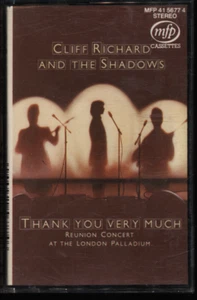 Cliff Richard And The Shadows: Thank You Very Much Cassette Album - Picture 1 of 2