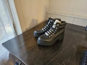 Marc Fisher Nairy Damen-Wanderstiefel schwarz Leder-Obermaterial/Kunstfell Größe 6,5 Waterp - Bild 1 von 8