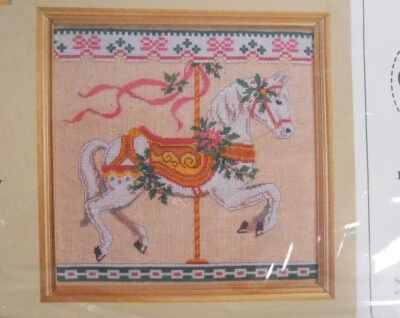 Creative Circle Cross Stitch Kit Carousel Horse Merry Go Round New, Unopened - Image 1 of 4