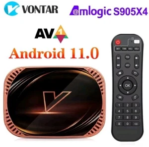 Vontar X4 Ultra 8K TV Box Android 11 4GB+64GB Amlogic S905X4 5G WiFi BT Streamer - Picture 1 of 9