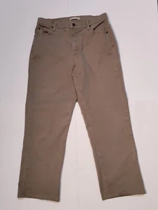 Lee Womens 3059721 Tan Size 14 Medium Twill Relaxed Straight Leg Jeans - Altered - Picture 1 of 10