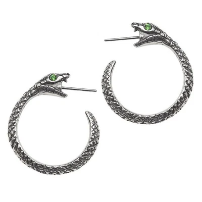 Pendientes de aro Alquimia Gótica La Serpiente Sofía Serpiente Peltre Joyería E403 Foto 1 de 3