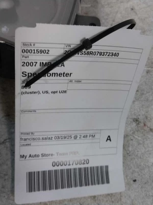 Grupo de velocímetro US Opt U2E compatible con 07 IMPALA 414023 Foto 1 de 3