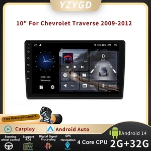 10" For Chevrolet Traverse 2009-2012 CarPlay Android Auto Stereo Car Radio GPS - Picture 1 of 20