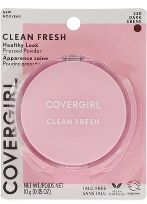 COVERGIRL Clean Fresh Pressed Powder, 230 Dark, 0.35 Oz, New Sealed.  Lot of 2 - Image 1 of 2