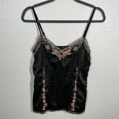 Ocasuals Camisole Embellish Hand-Sewn Rhinestones Karen Millen Style 85% Silk - Image 1 of 4