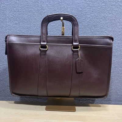 Vintage Coach #5282 Embassy Briefcase Brown Made in USA Leather Brass Zipper - Image 1 of 4