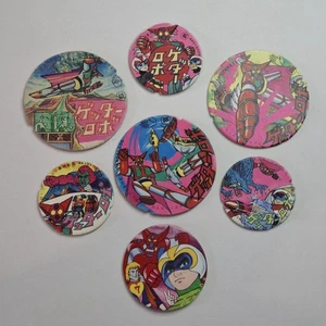 Getter Robo 7 x Round Menko Bulk Sale Marumenko Vintage Japan Showa (A) - Picture 1 of 9
