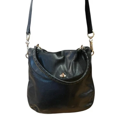 Bolso de Hombro Hobo HENRI BENDEL de Cuero Negro con Bloqueo Giratorio LEER Foto 1 de 4