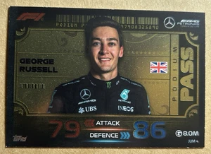 2023 Topps Turbo Attax Podium Pass George Russell JUM 4 - Picture 1 of 1