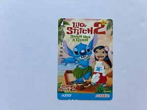 Lilo & Stitch 2 Disney Metro Card Passnet Subway Used Limited Japan - Picture 1 of 2