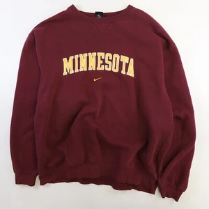 Felpa girocollo vintage Minnesota Golden Gophers Nike taglia 2XL NCAA - Foto 1 di 3