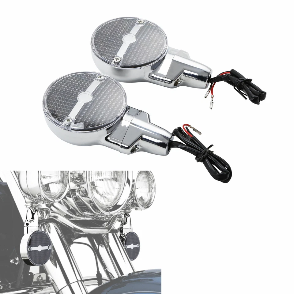 Señales de giro lente ahumada LED apta para Harley Heritage Softail Classic FLSTC 99-17 Foto 1 de 4