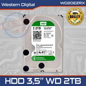 Western Digital Green 2TB SATA 3.5" WD20EZRX HDD Archivio Testato - Afbeelding 1 van 14