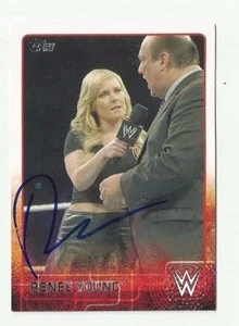 Tarjeta Topps 2015 firmada de WWE RENEE YOUNG - Imagen 1 de 1
