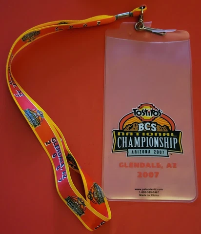2007 Ohio State vs Florida  BCS National Championship Lanyard and Ticket Sleeve Cover