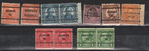 US various Used set of 11 precancels, West Virginia and Virginia - Picture 1 of 1