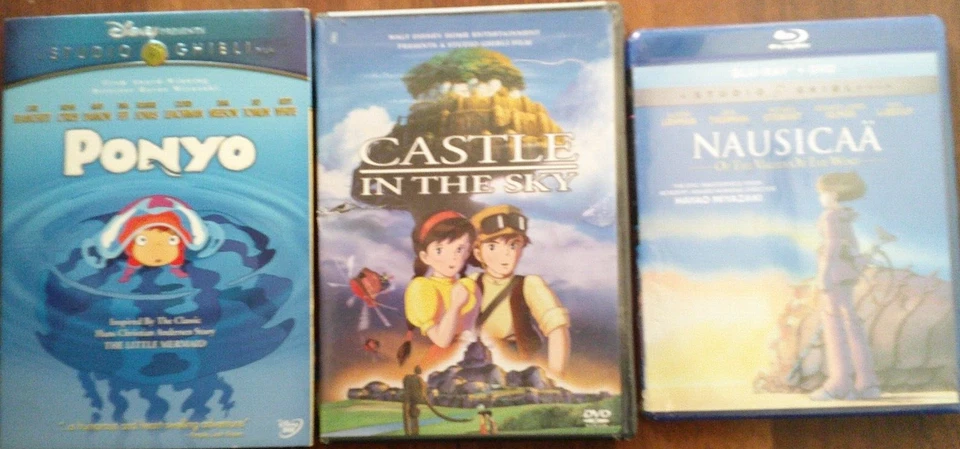 HAYAO MIYAZAKI Studio Ghibli DVDs - Ponyo, Nausicaa of the Valley of the Wind - Image 1 of 1