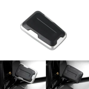 Pair Silver Brake Pedal Pad Foot Pegs For Harley Touring Road Glide FLTR 2009-up - Picture 1 of 9